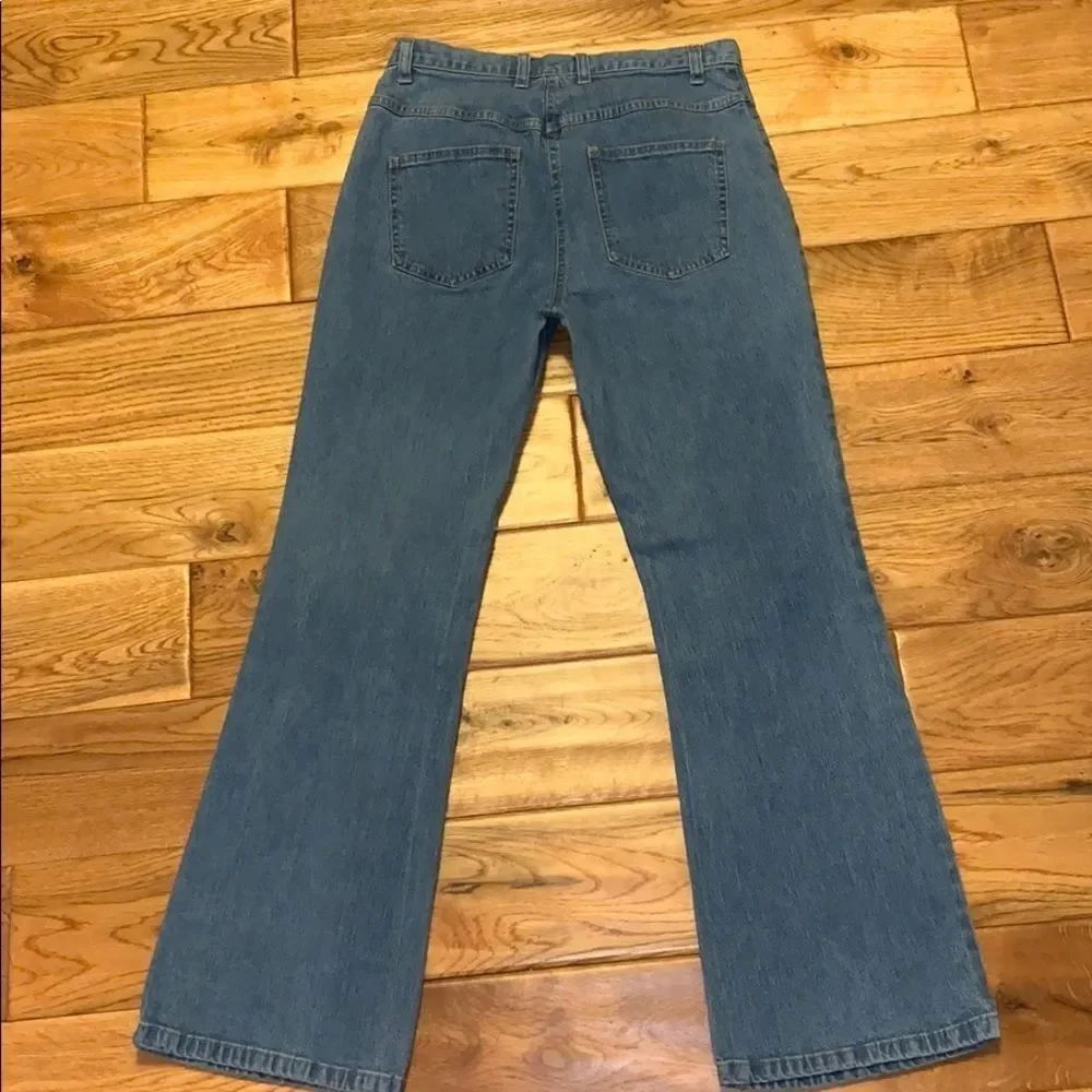 Christopher & banks Light wash high waist straight boot cut stretch jeans size 2